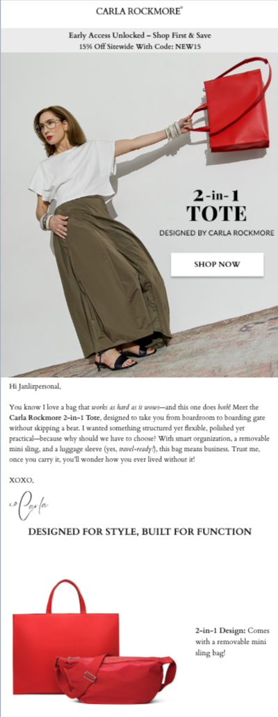 Carla Rockmore Email Marketing Template