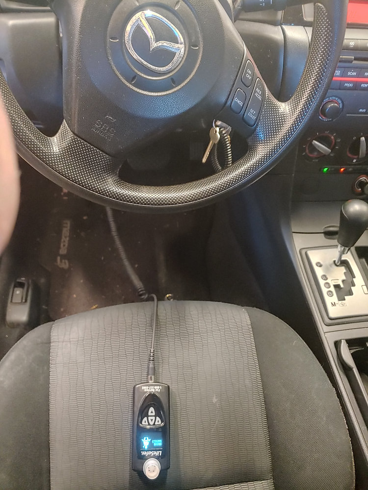 Lifesafer Interlock installed in a 2008 Mazda 3 at Foss Audio Everett.