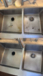 Before and After kitchen sink deep cleaning