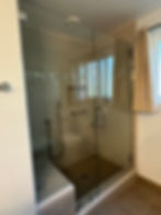 Clean glass shower after cleaning service