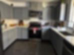 Sparkling clean modern kitchen after cleaning