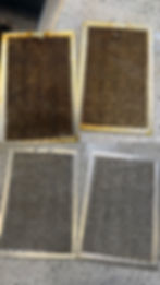 Kitchen filter before & after cleaning
