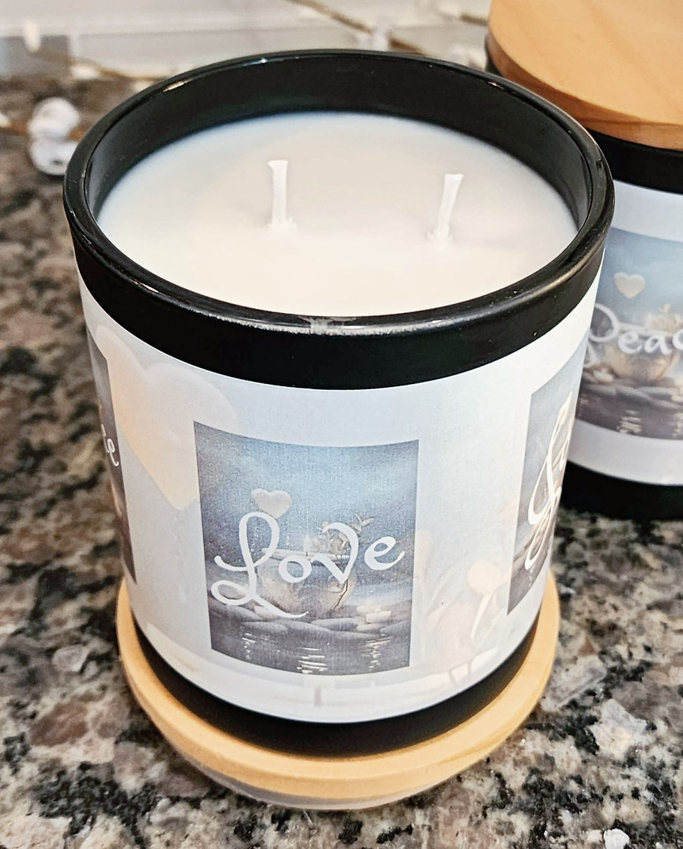 Thumbnail: Peace, Love, Joy Black Cardamom & Cream Aroma 14oz Soy Candle