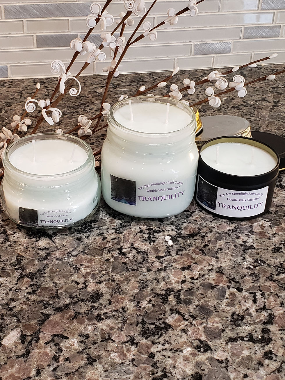 Thumbnail: 5oz Moonlight Path - Tranquility Soy Shimmer Candle
