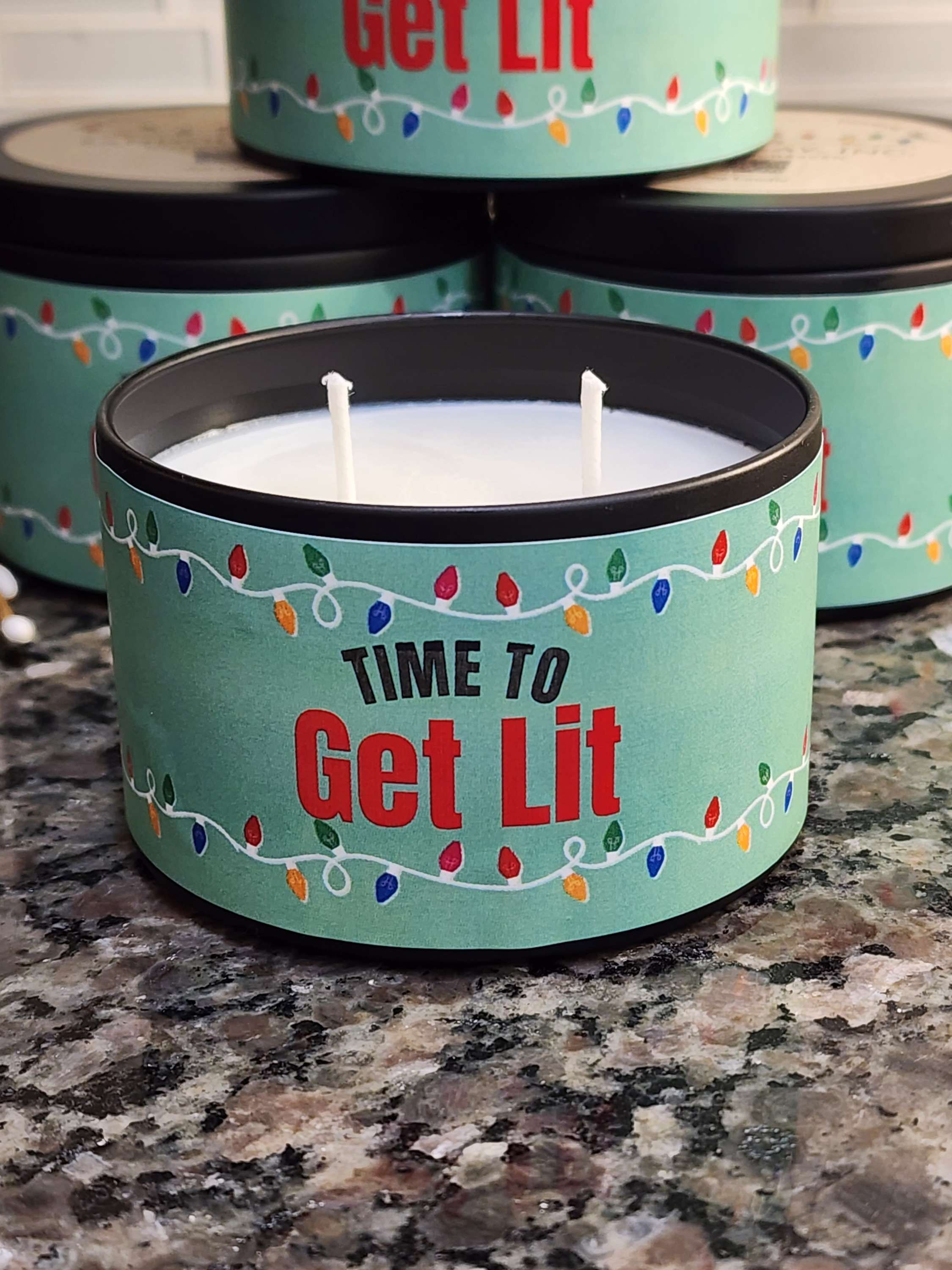 Time to Get Lit - A Vintage Christmas 8oz Soy Candle