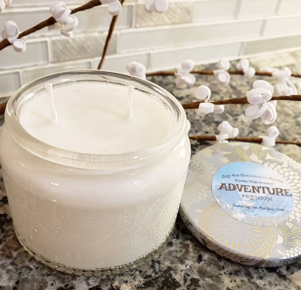Sandalwood 4oz Premium Soy Candle - Adventure