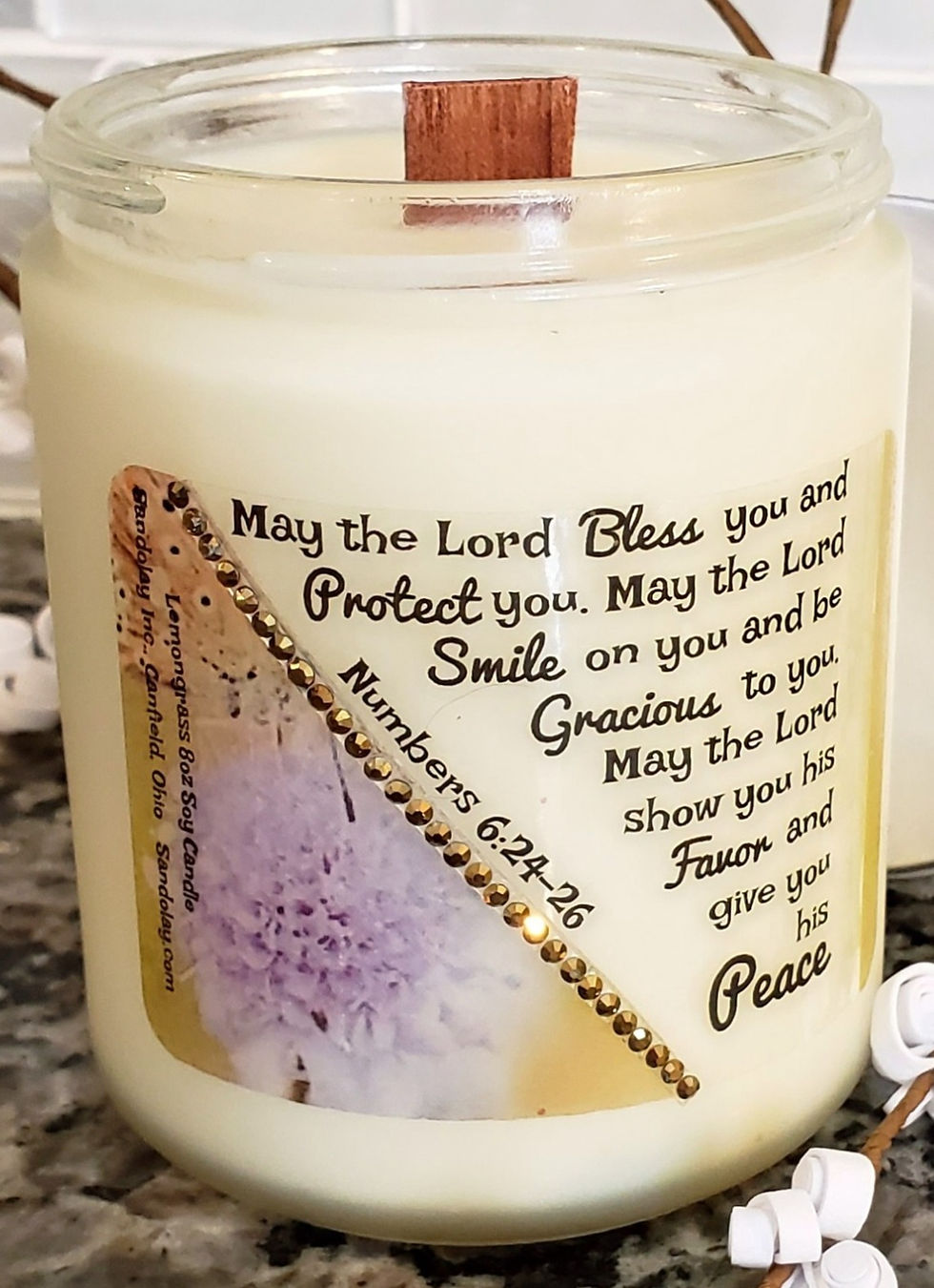 Thumbnail: Numbers 6:24-26- Designer 8oz Soy Candle