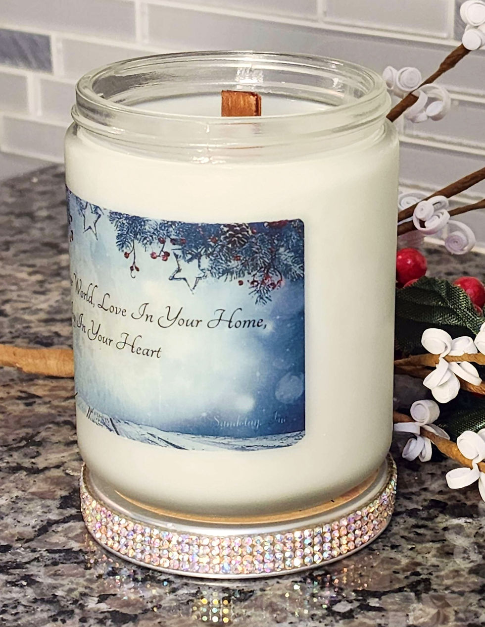 Thumbnail:  Winterscape with Pine Tree Scent 8oz Soy Candle