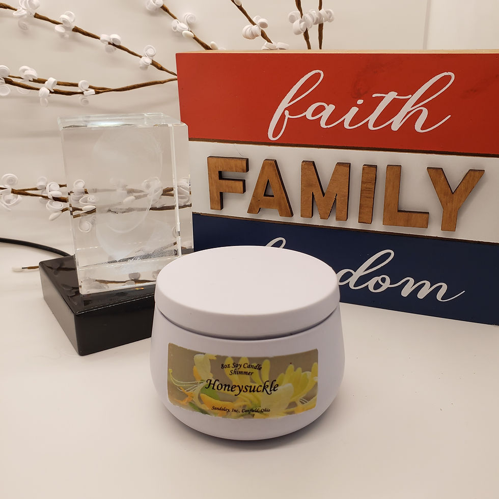 Thumbnail: Honeysuckle - 8oz Shimmer White Tin