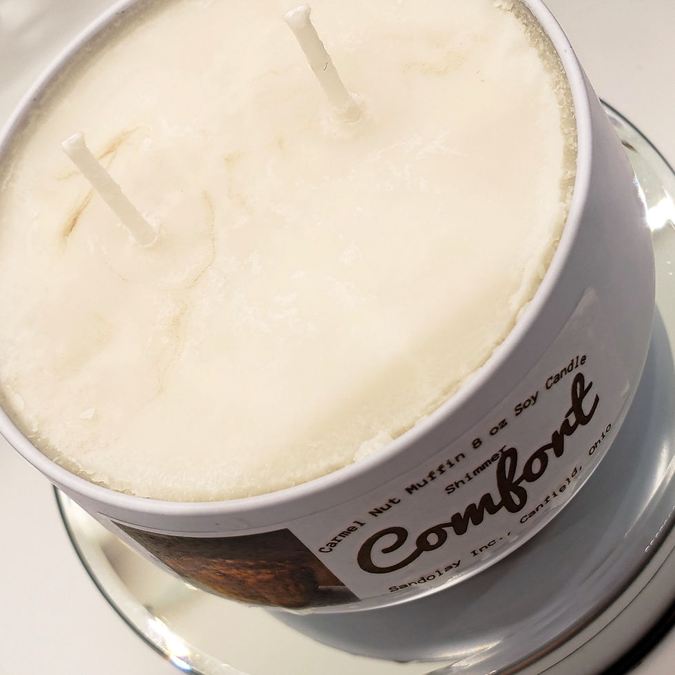 Thumbnail: Carmel Nut Muffin - COMFORT 8oz Shimmer White Tin