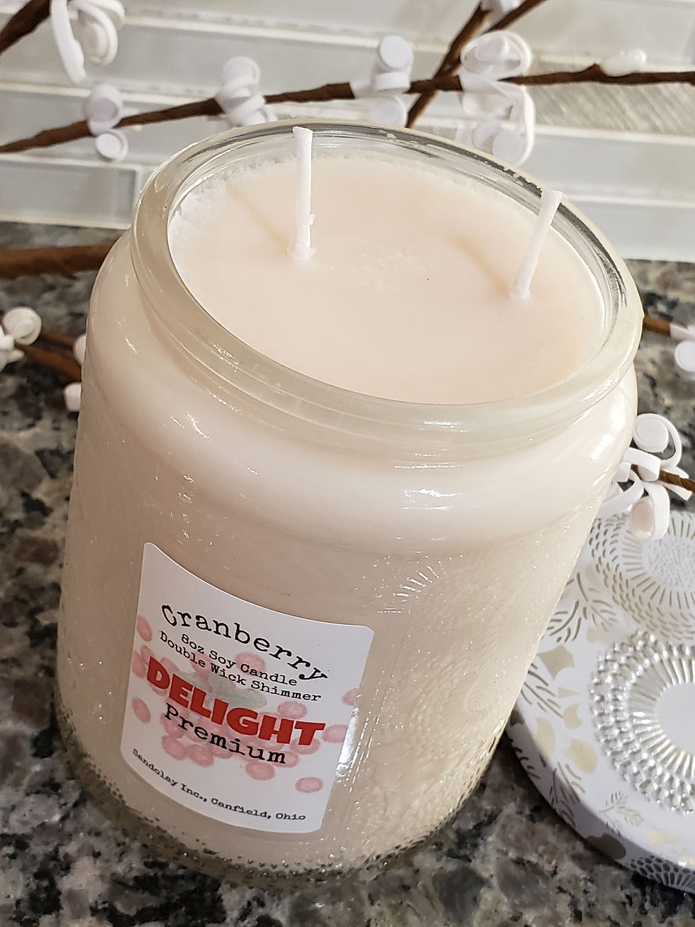 Thumbnail: Cranberry 8oz Premium Soy Candle  - Delight 