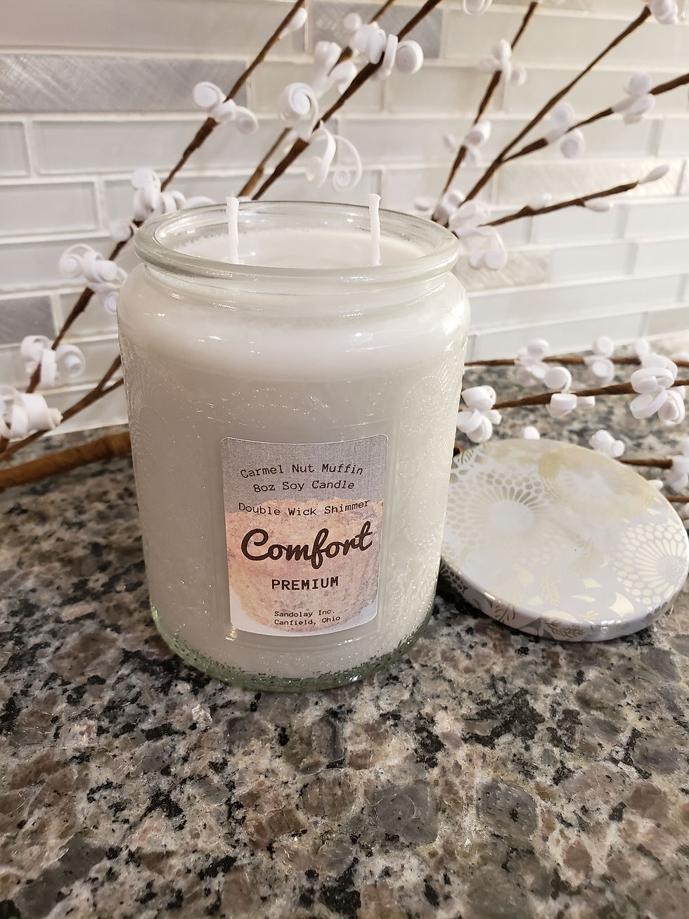 Thumbnail: Carmel Nut Muffin 8oz Premium Soy Candle- Comfort 