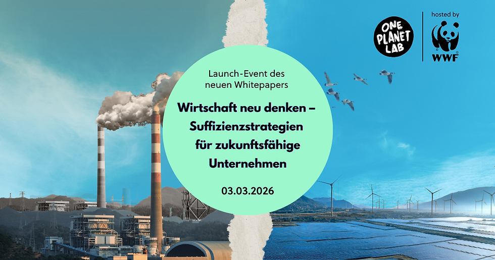 Launch-Event des Whitepapers «Wirtschaft neu denken – Suffizienzstrategien für zukunftsfähige Unternehmen»