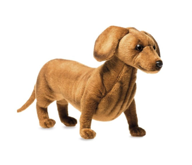 Thumbnail: CLEARANCE - Hansa Dachshund Plush Soft Toy Dog -Lifelike