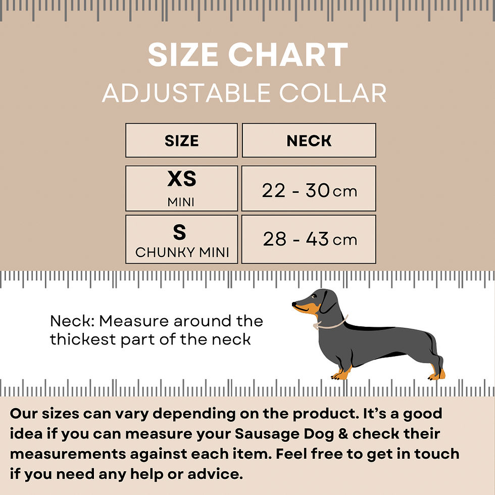 थंबनेल: ‘Meanie Weenie’ Red Adjustable Dachshund Christmas Collar - Sausage Dog Box
