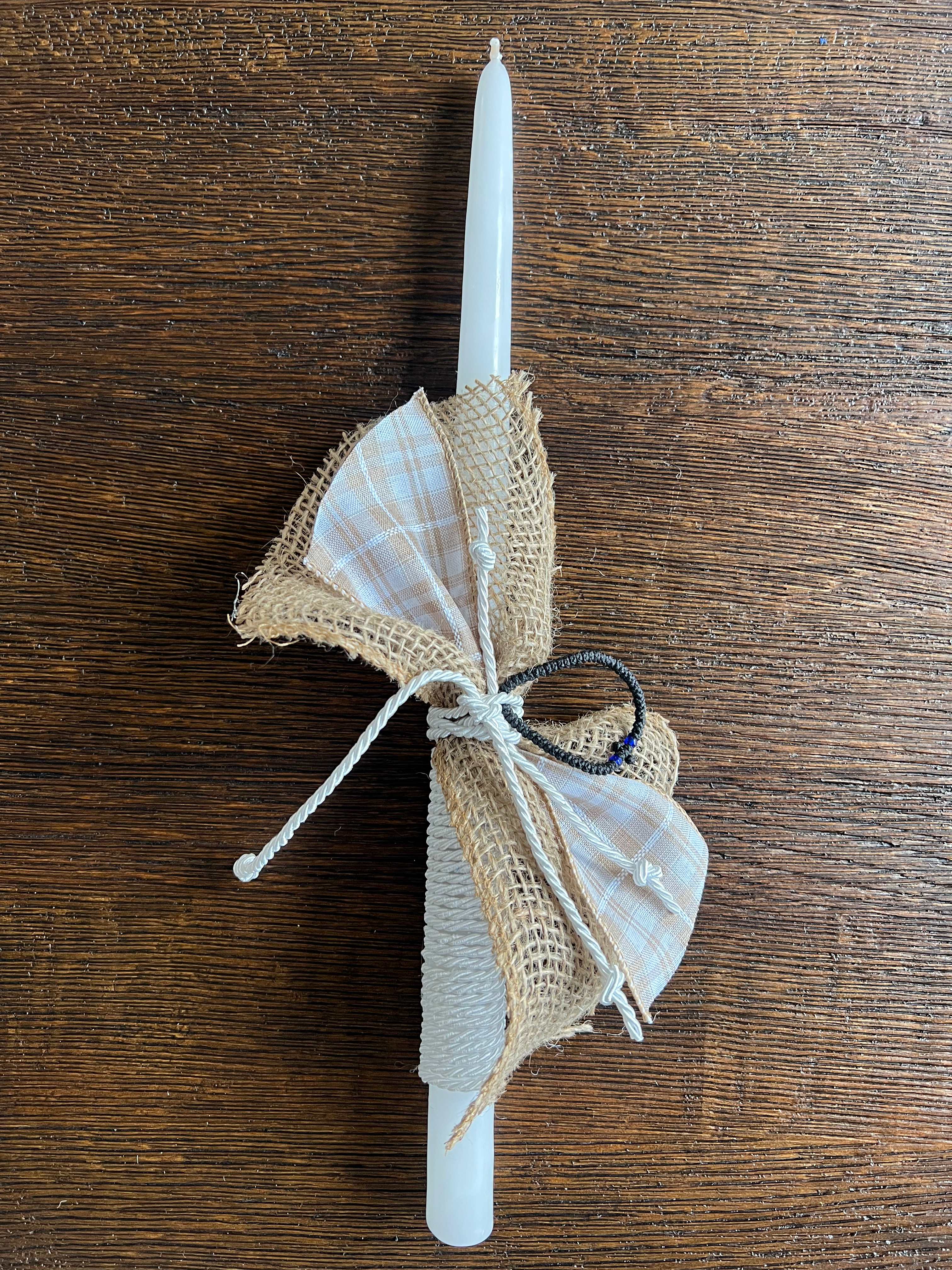 Burlap Koboskini Easter Candle 