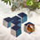 Thumbnail: Upcycled blue & grey hexagon table coasters (Set of 2)