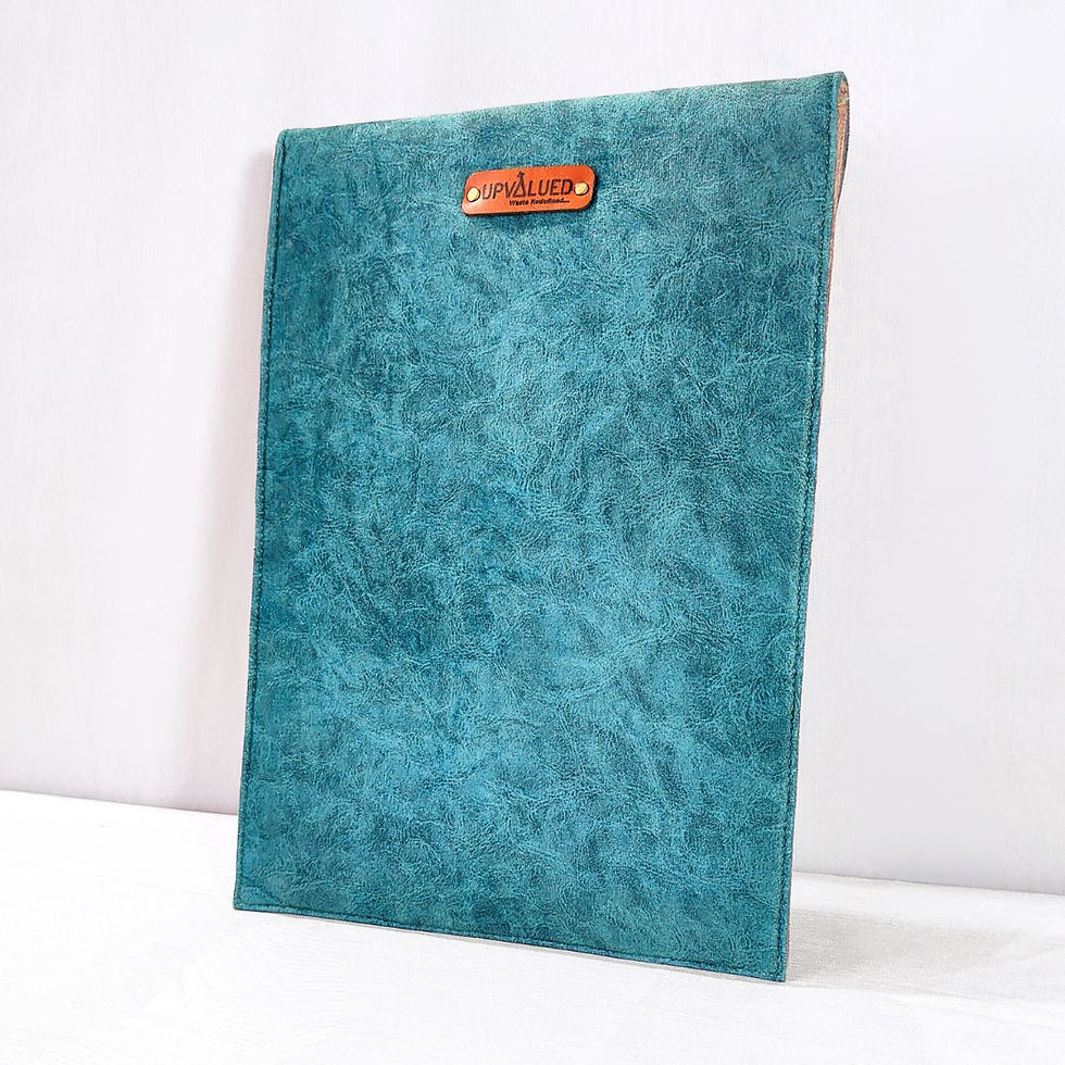 Thumbnail: Steel grey and teal velvet suede laptop sleeve