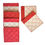 Thumbnail: Red colour block upcycled coasters (Set of 6)