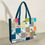 Thumbnail: Teal and patchwork travel tote