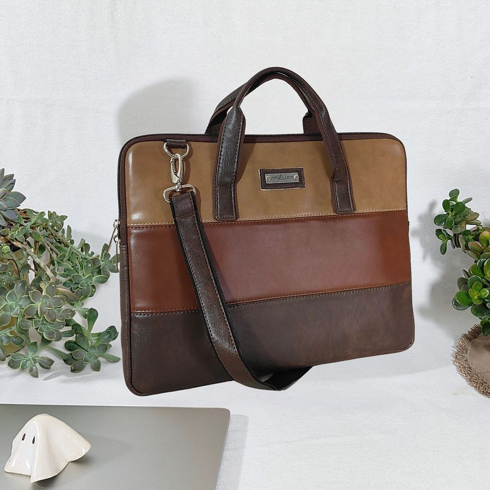 Thumbnail: Multicolor tan stripe laptop case