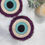 Thumbnail: Upcycled wine red evil eye table coasters (set of 2)