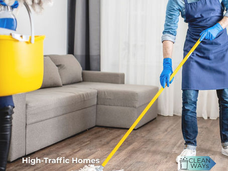 Move-out cleaning for high-traffic homes including entryways and hallway detailing.
