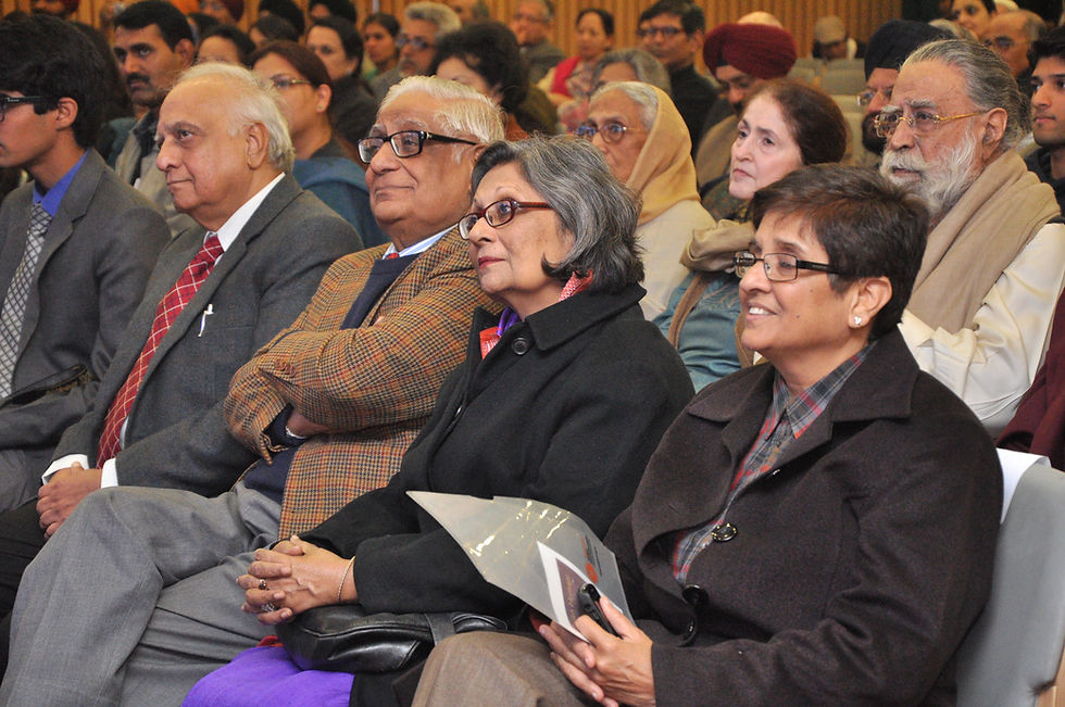 From left: Hari Jaisingh, H K Dua, Adity Dua and Kiran Bedi at the launch of Sikh Heritage: Ethos and Relics