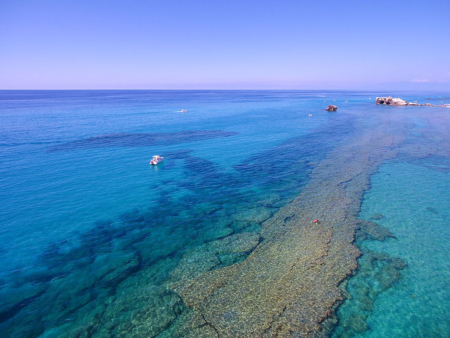 La spiaggia di Riaci a Tropea