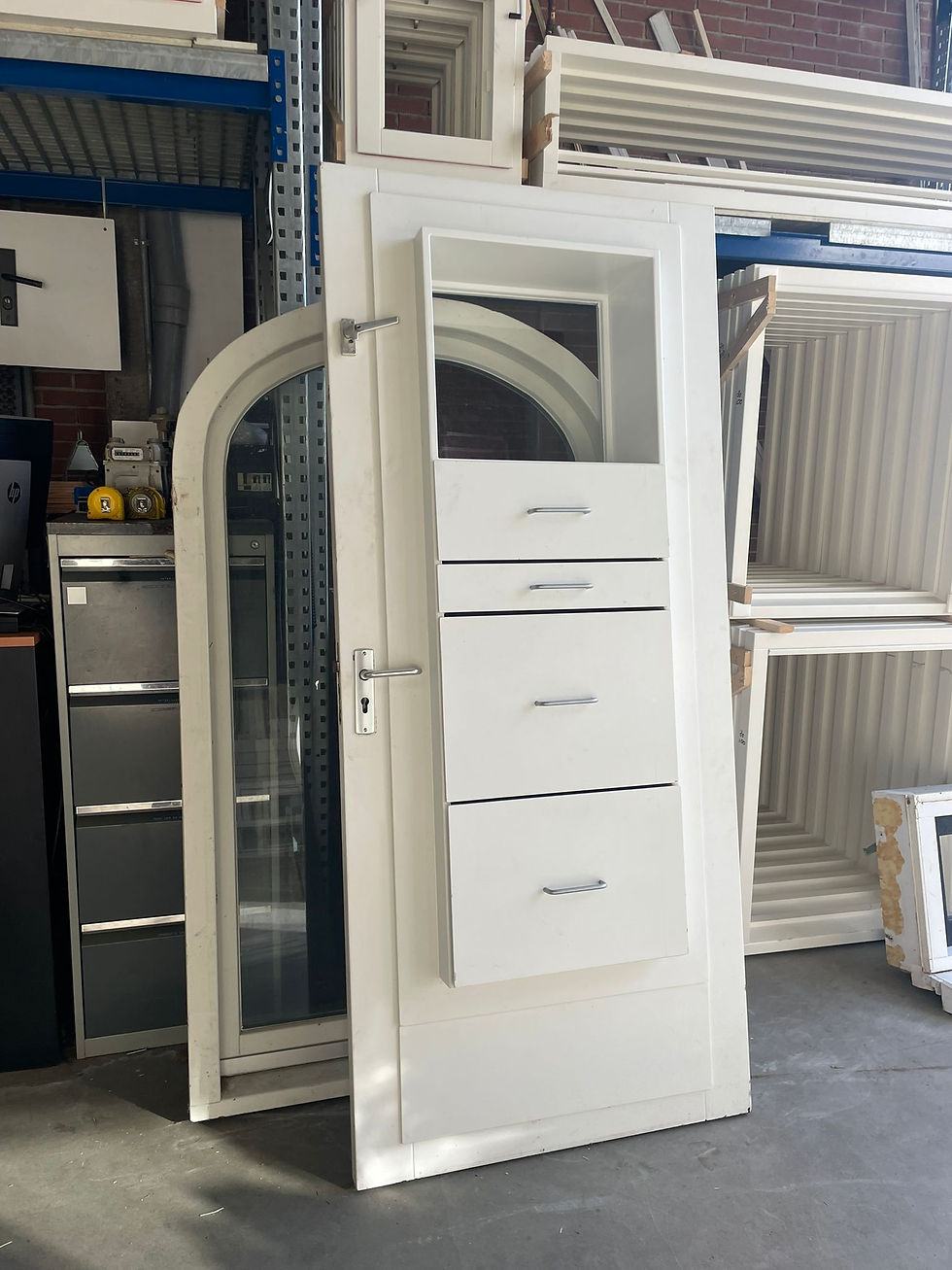 Bijkeuken deur met lades 93x211.5