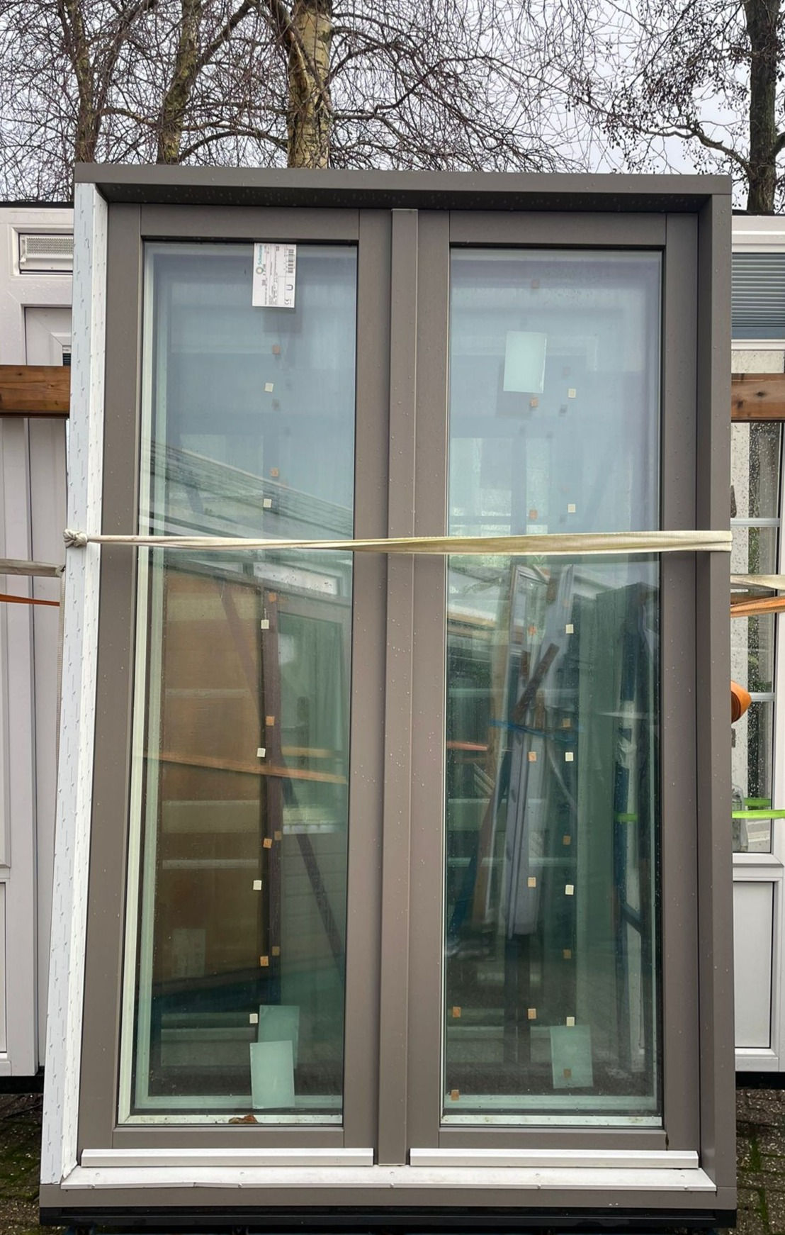 Kunststof kozijn met draaikiep deuren | 155x244