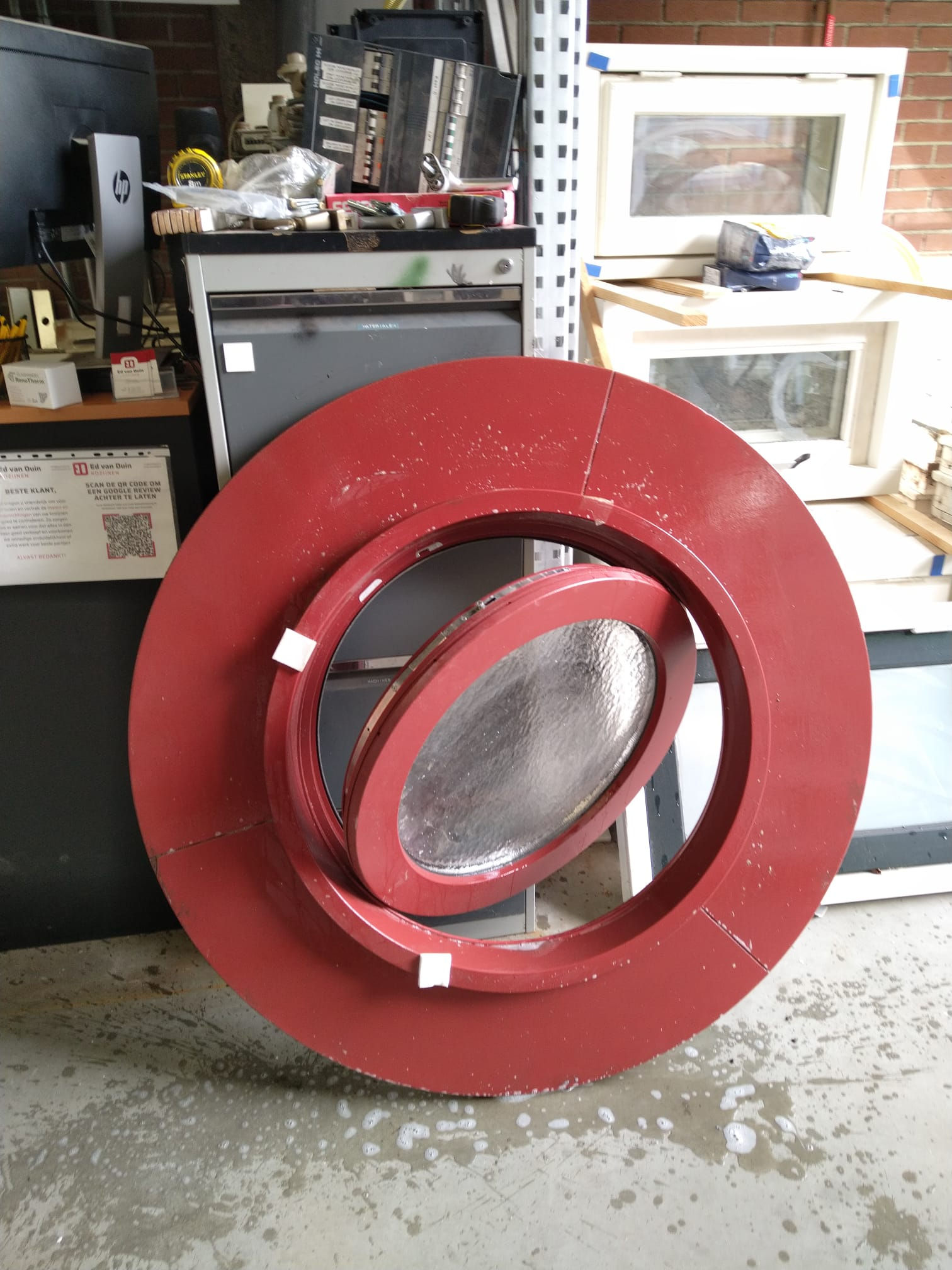 Rond kozijn met kiepraam | diameter: 80 cm