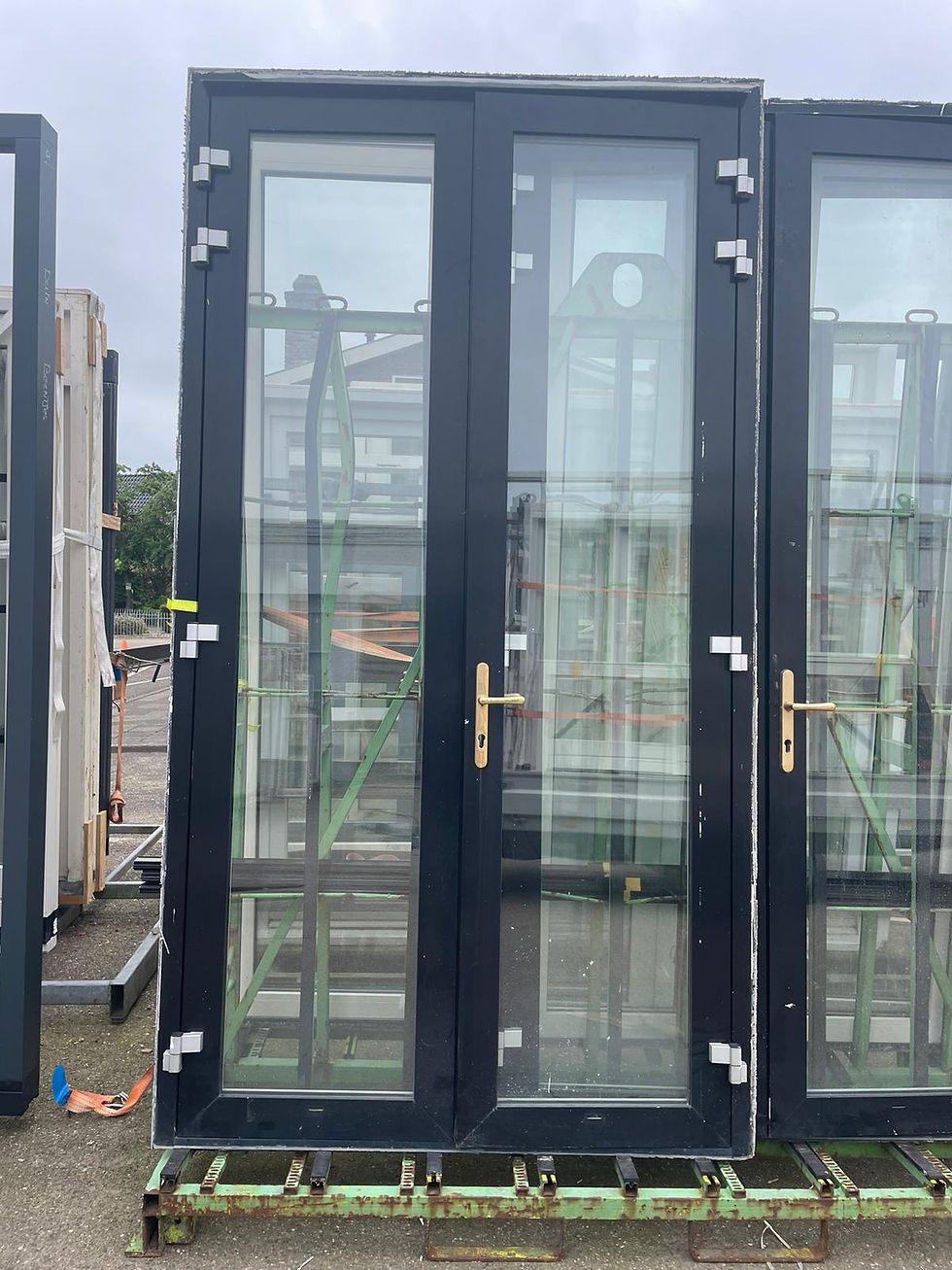 Aluminium dubbele deuren 140x260
