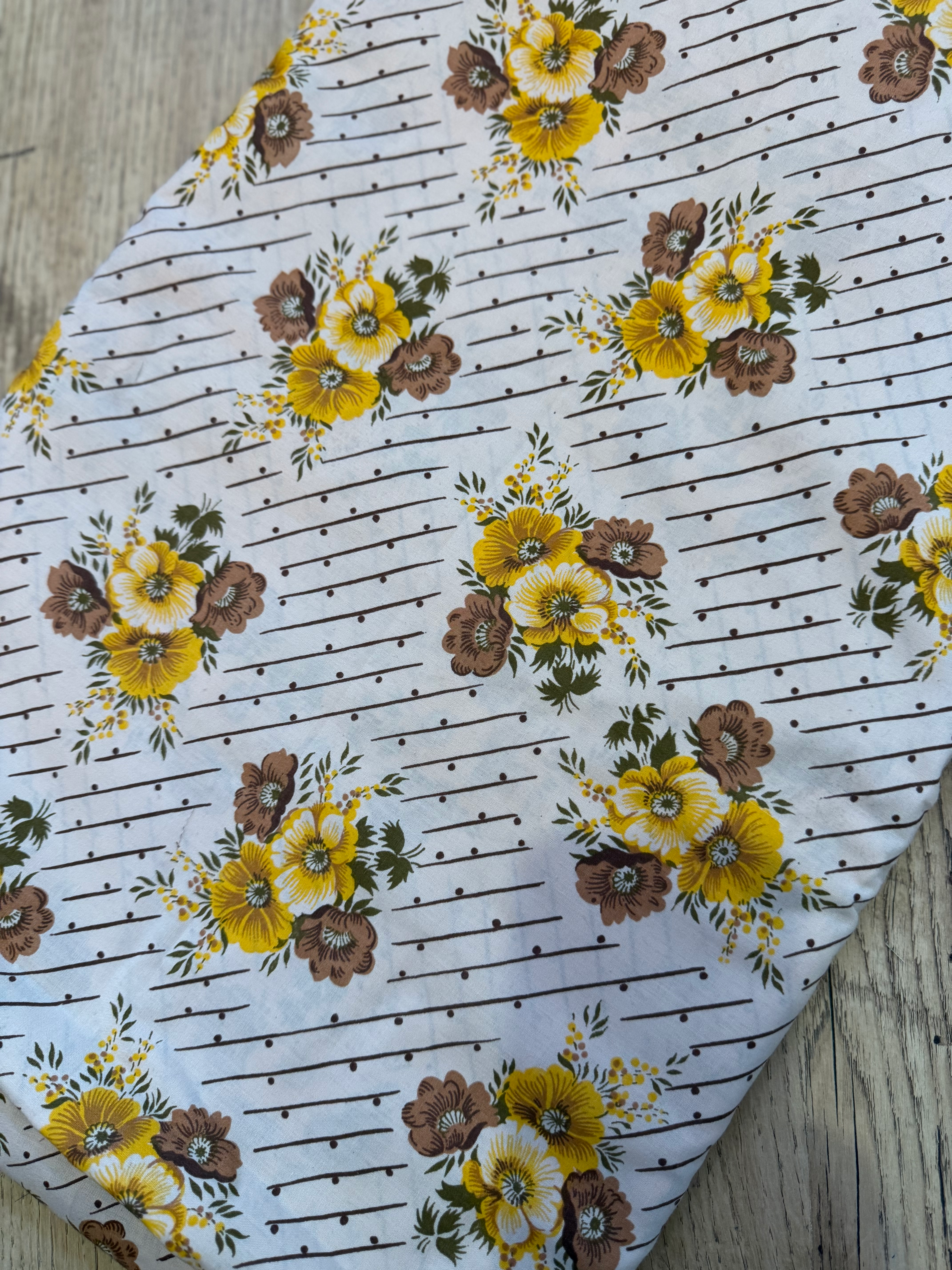 DORMA Stripe Floral Mustard/brown