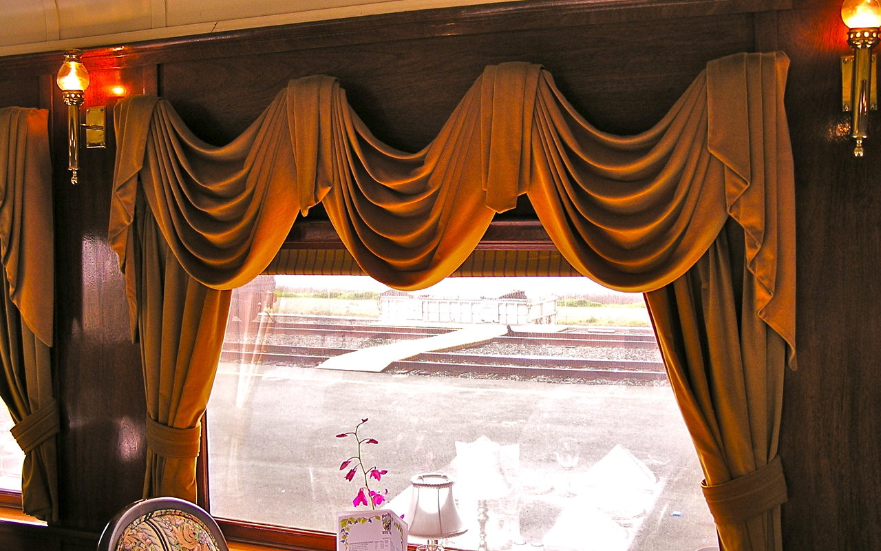 Dining Car Window Coverings