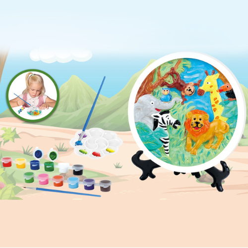 Thumbnail: CREATIVE PLASTER ANIMALS PAINTING KIT PLASTER PAINT LITTLE ARTIST 3D