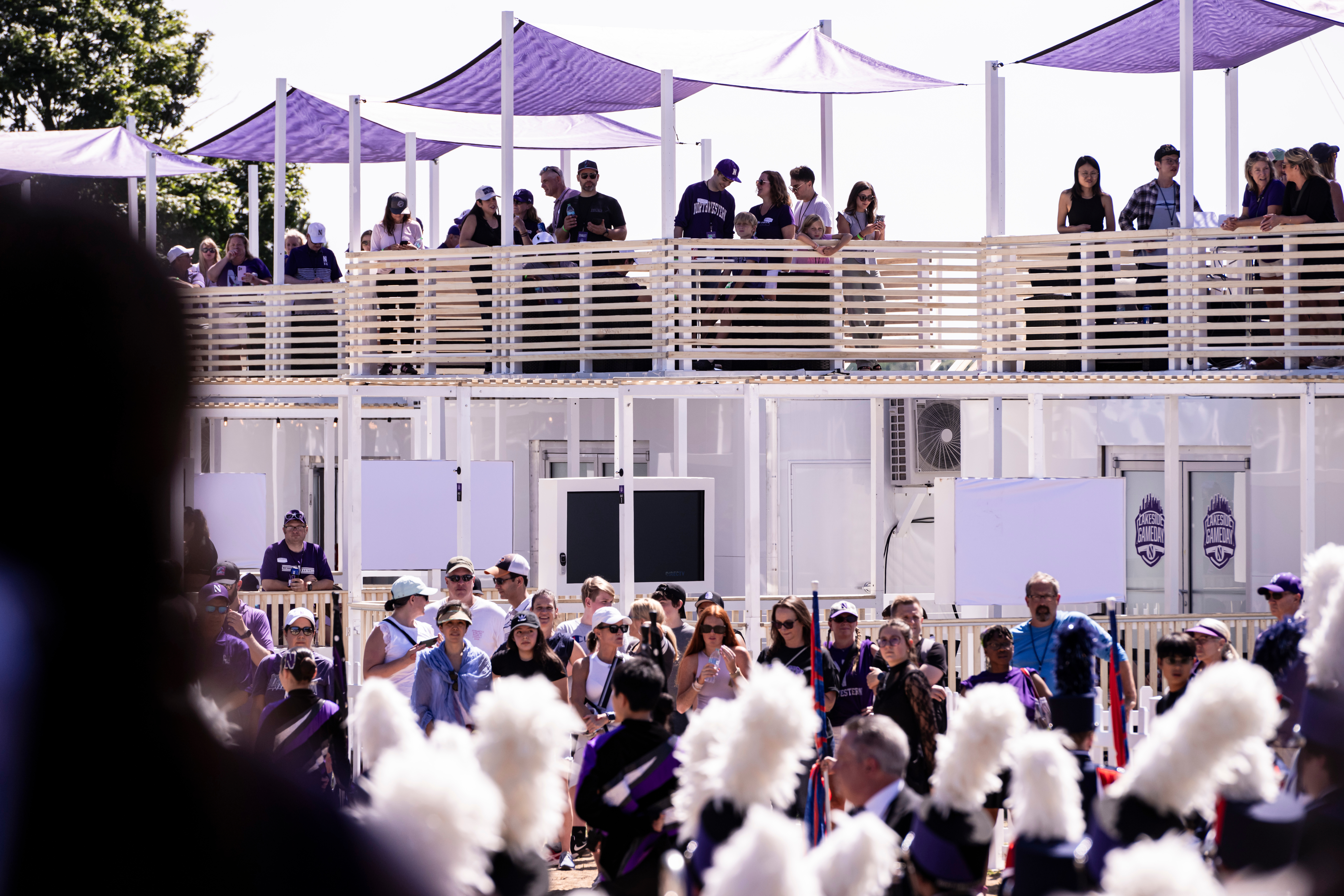 Northwestern University ticketed tailgate beside Lake Michigan