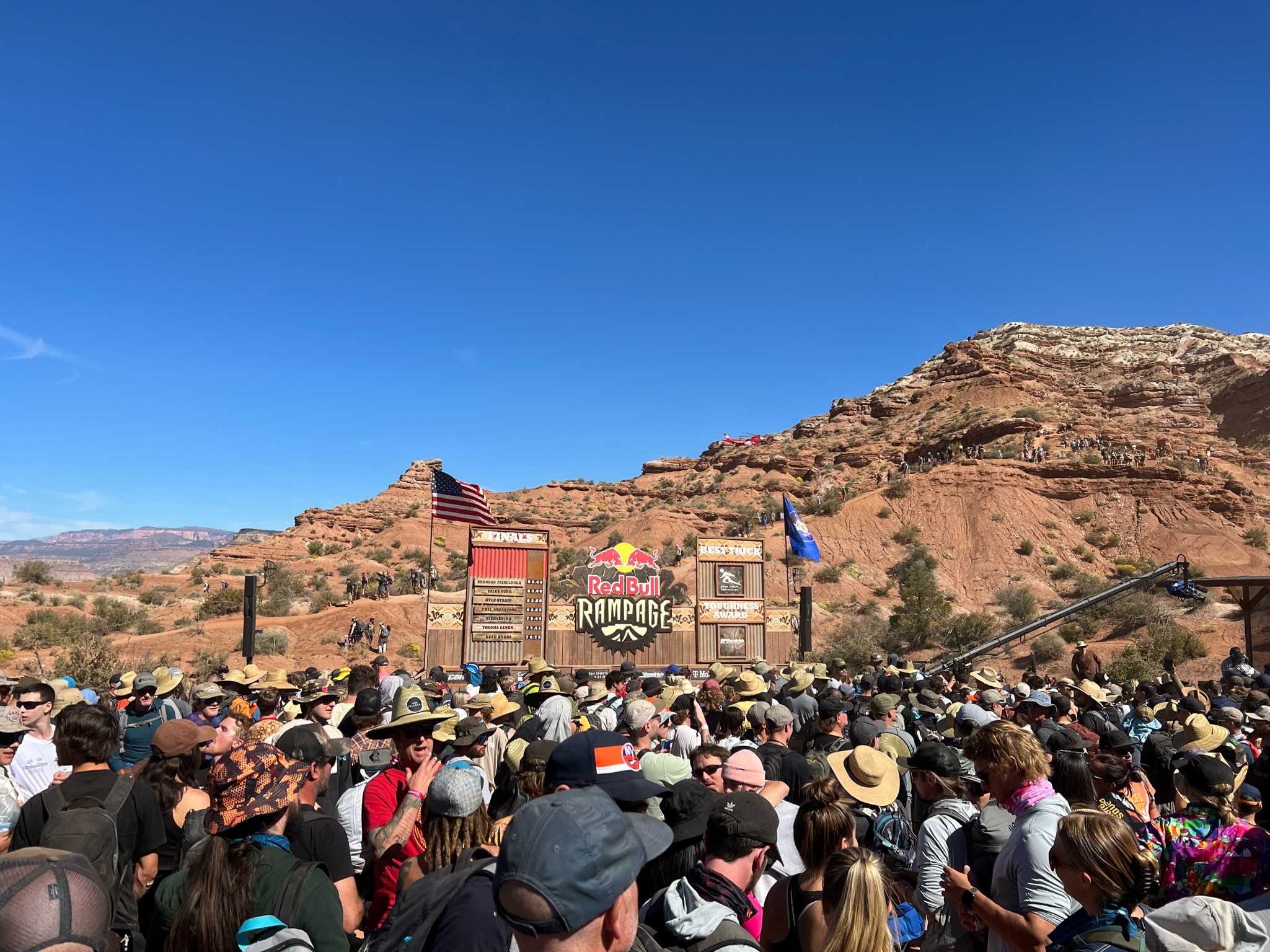Red Bull Rampage course view from T-Mobile lounge
