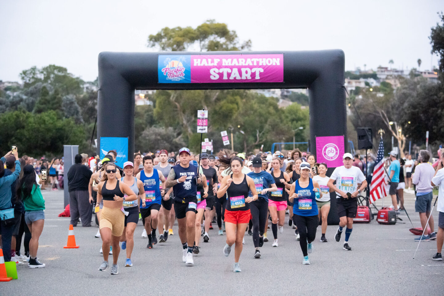 Santa Run 5K finish line — San Diego Running Company event