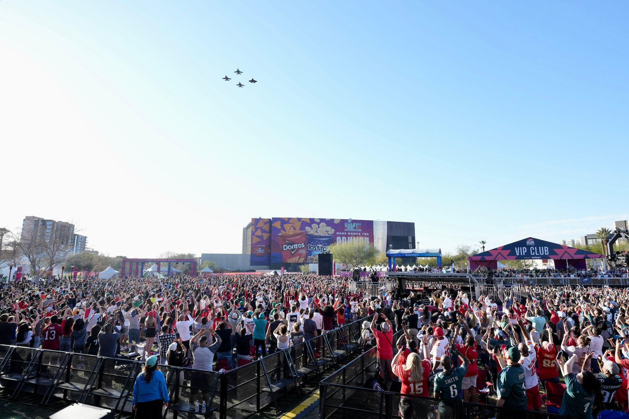 Crowds enjoying the fan festival