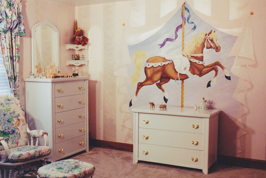 Hand Painted Carousel Horse Girl's Room