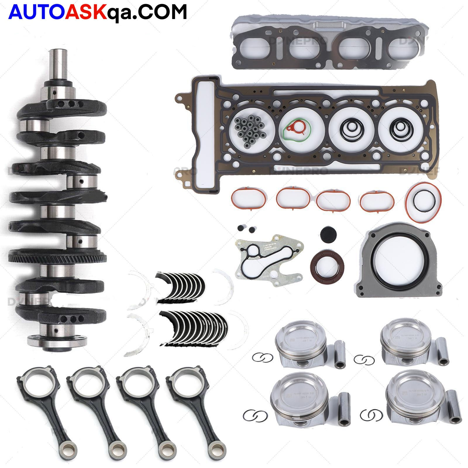 M264 2.0T Engine Overhaul Rebuild Kit Crankshaft Con Rod For Mercedes-Benz