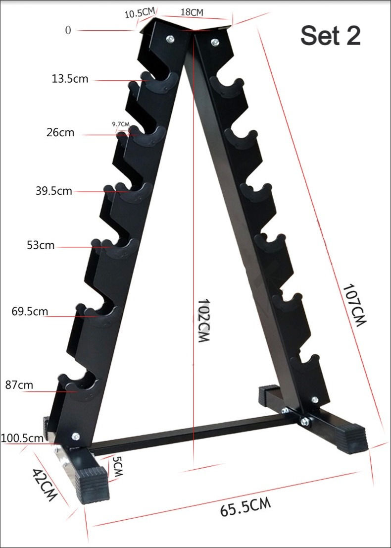 Thumbnail: Fixed Iron Rubber Coated Hex Dumbbell