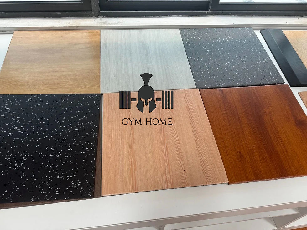 縮圖：Gym Rubber Floor Interlocking Mat Wood Grain Pattern