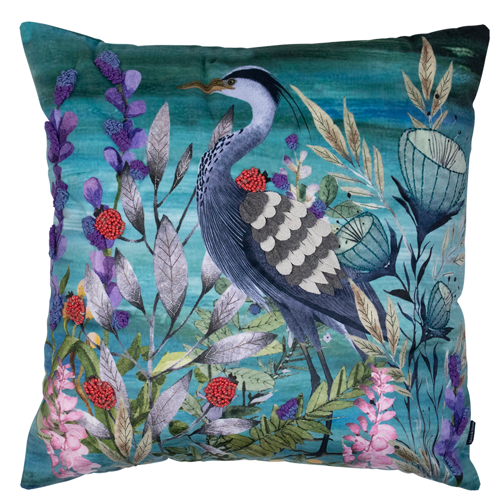 Dekokissen, fleury Blaureiher