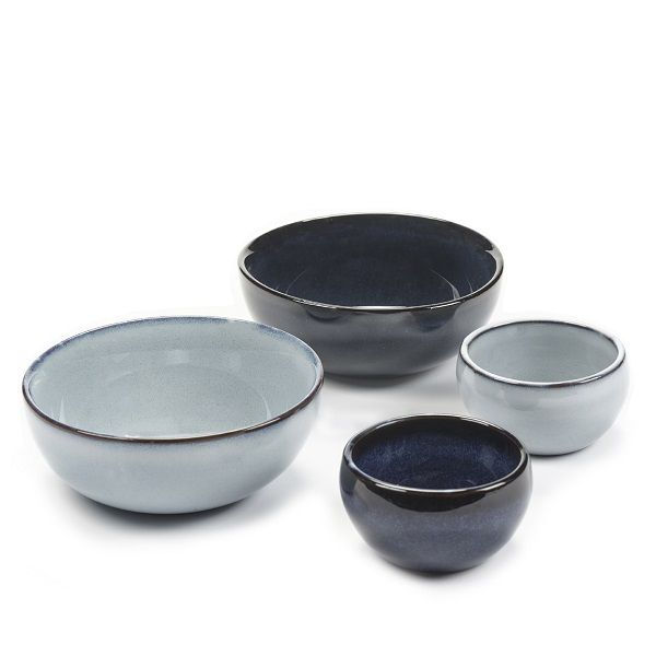 Miniaturbild: Apero-Set blau glasiert, 4tlg. glasiert