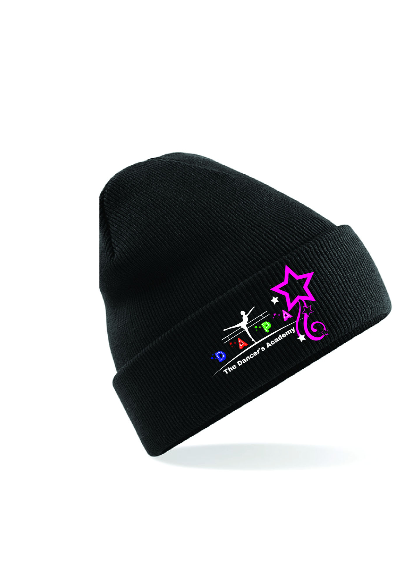 DAPA Embroidered Black Beanie