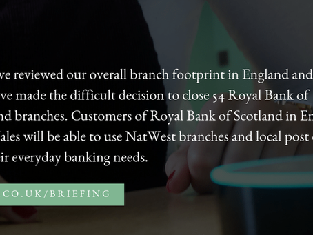 RBS branch closures, economically damaging debt & energy price cap