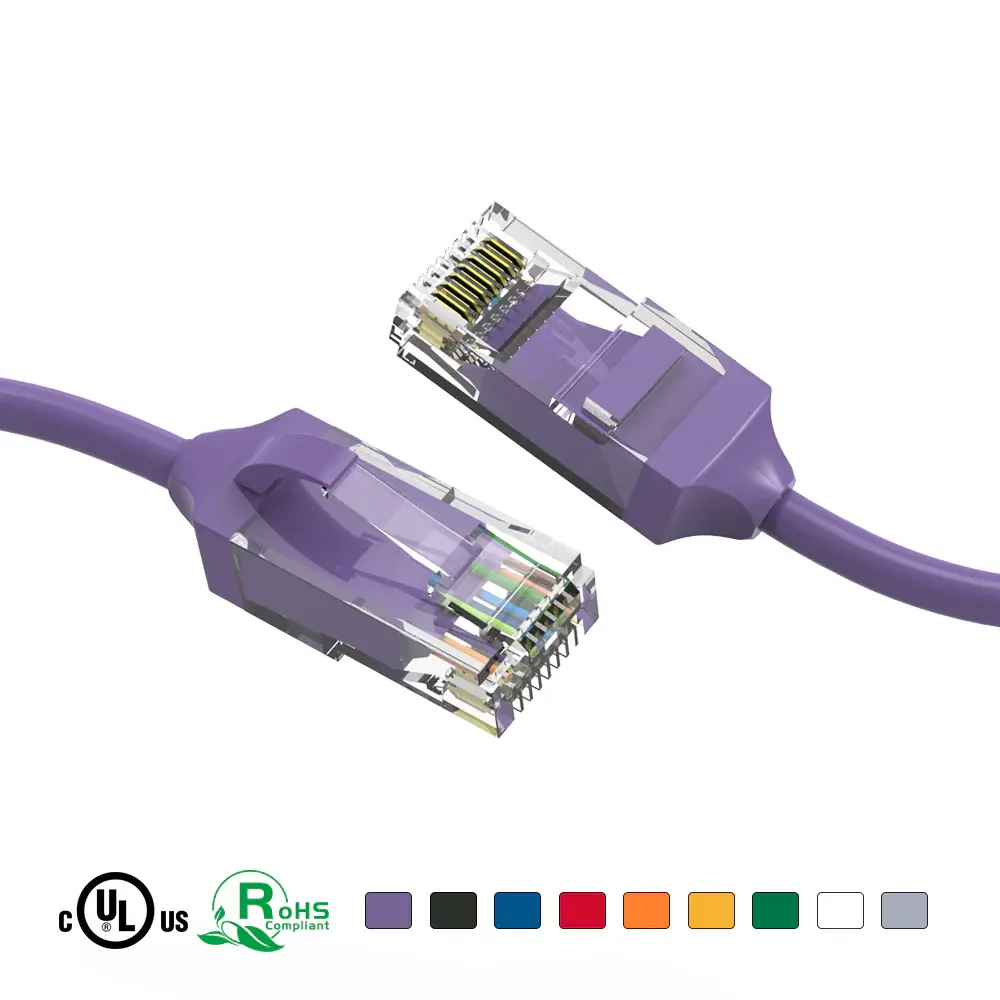 4Ft 28AWG Slim Cat6 Ethernet Patch Cable Booted