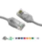 Thumbnail: 4Ft 28AWG Slim Cat6 Ethernet Patch Cable Booted